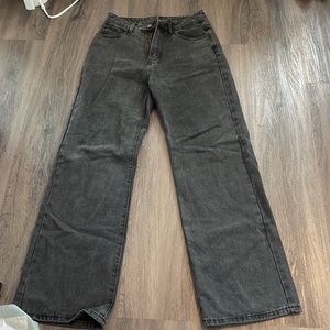 high waist wide leg jeans